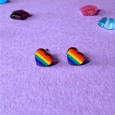 Pride Heart Stud Earrings
